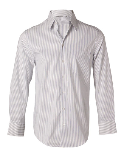 Mens Ticking Stripe Long Sleeve Shirt - M7200L