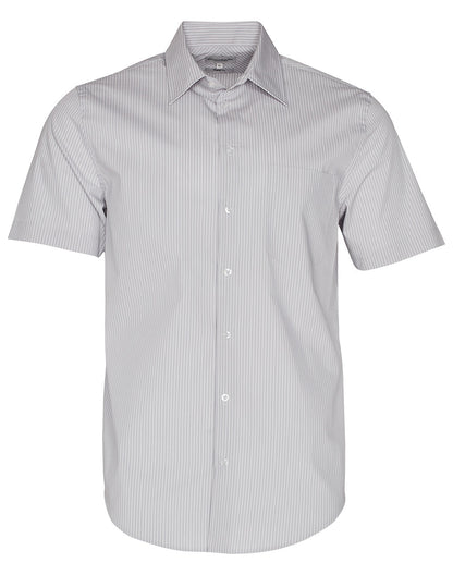 Mens Ticking Stripe Short Sleeve Shirt - M7200S