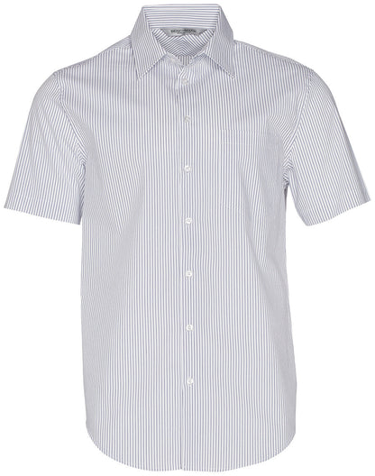 Mens Ticking Stripe Short Sleeve Shirt - M7200S