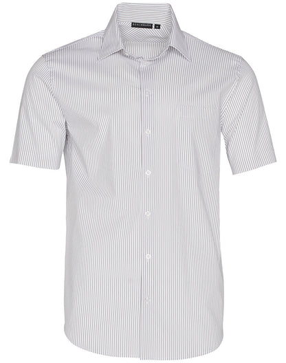 Mens Ticking Stripe Short Sleeve Shirt - M7200S