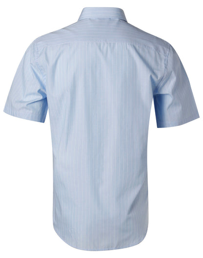 Mens Pin Stripe Short Sleeve Shirt - M7221