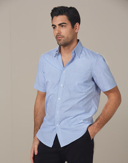 Mens Balance Stripe Short Sleeve Shirt - M7231