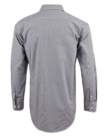 Mens Gingham Check Long Sleeve Shirt - M7300L