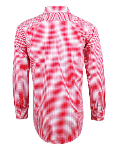 Mens Gingham Check Long Sleeve Shirt - M7300L