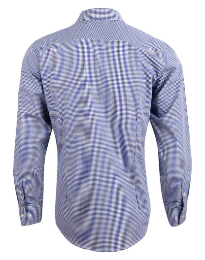 Mens Two Tone Gingham Long Sleeve Shirt - M7320L