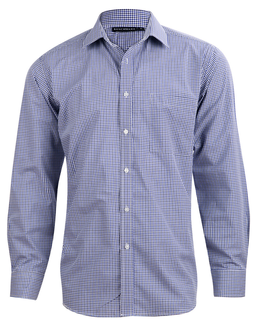 Mens Two Tone Gingham Long Sleeve Shirt - M7320L