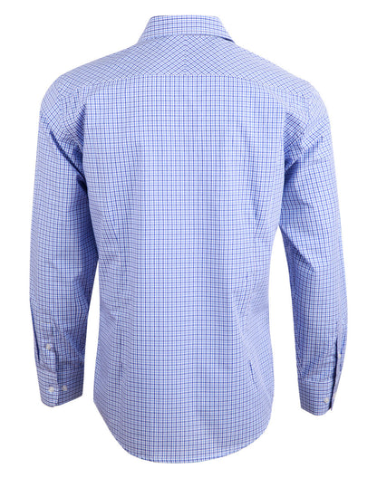 Mens Two Tone Gingham Long Sleeve Shirt - M7320L