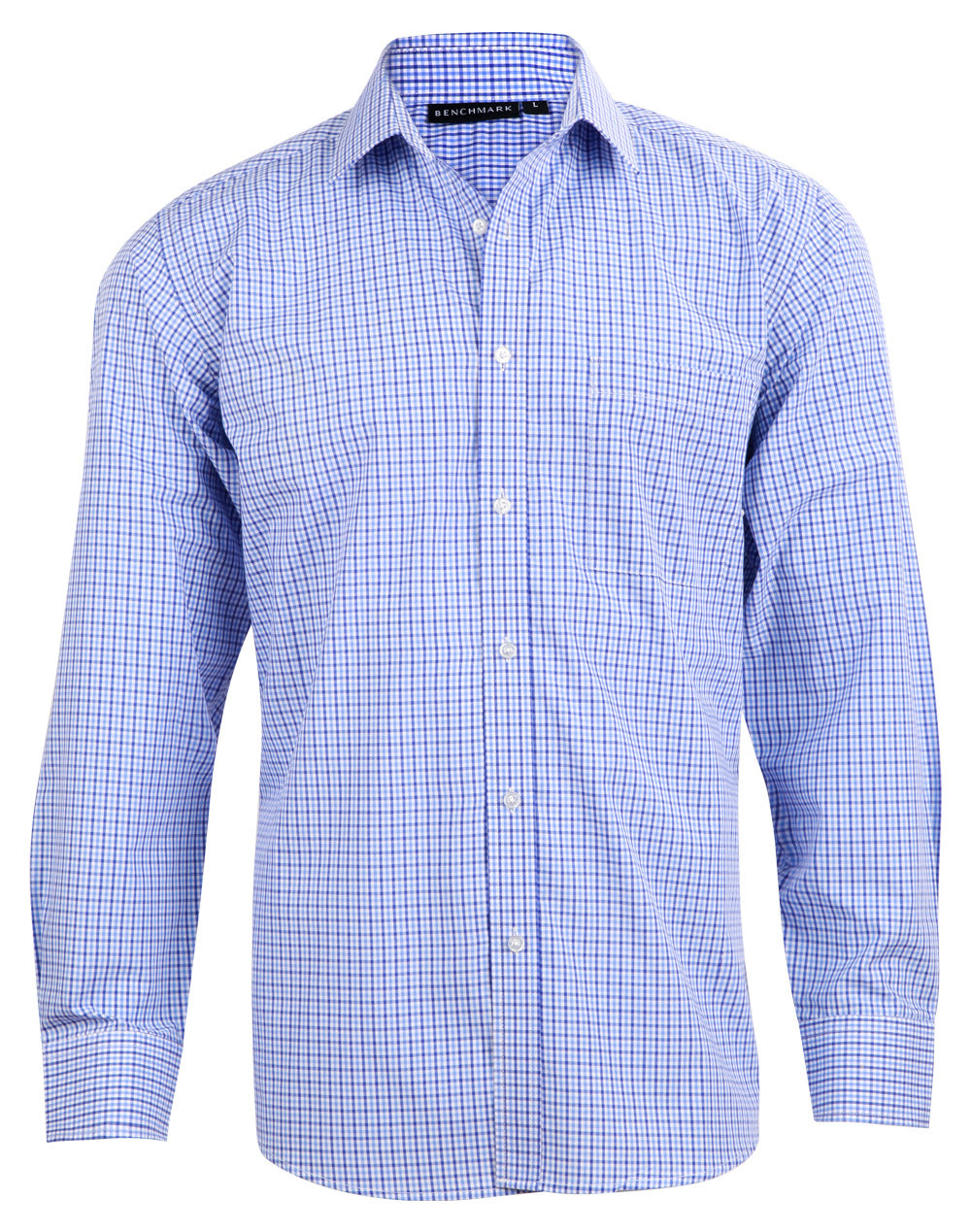 Mens Two Tone Gingham Long Sleeve Shirt - M7320L