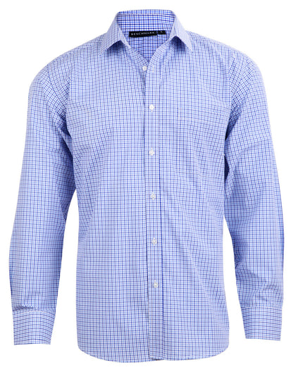 Mens Two Tone Gingham Long Sleeve Shirt - M7320L