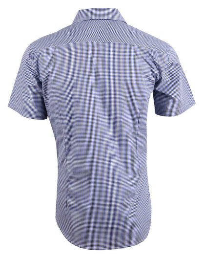 Mens Two Tone Gingham Short Sleeve Shirt - M7320S