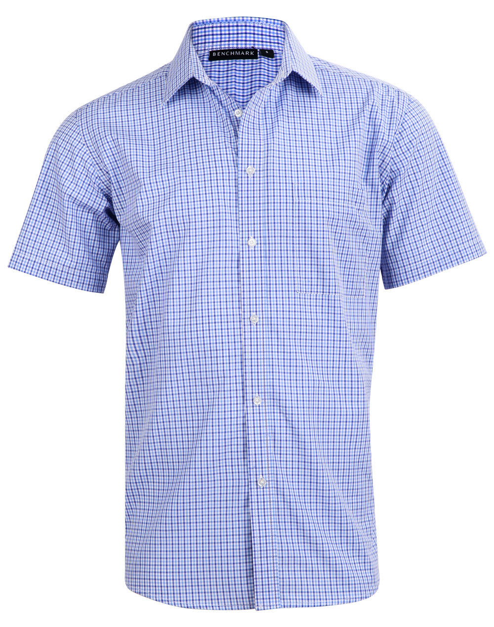 Mens Two Tone Gingham Short Sleeve Shirt - M7320S
