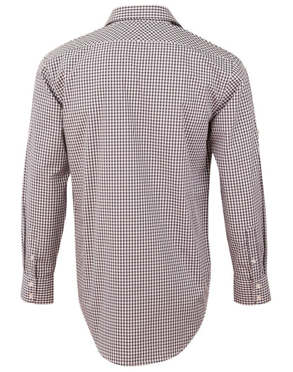 Mens Gingham Check Long Sleeve Shirt - M7330L
