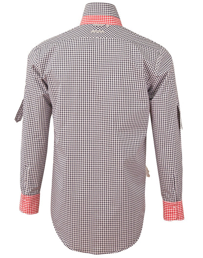 Mens Gingham Check Long Sleeve Shirt - M7330L
