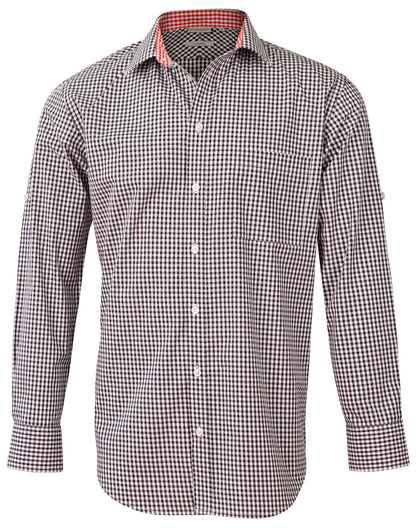 Mens Gingham Check Long Sleeve Shirt - M7330L