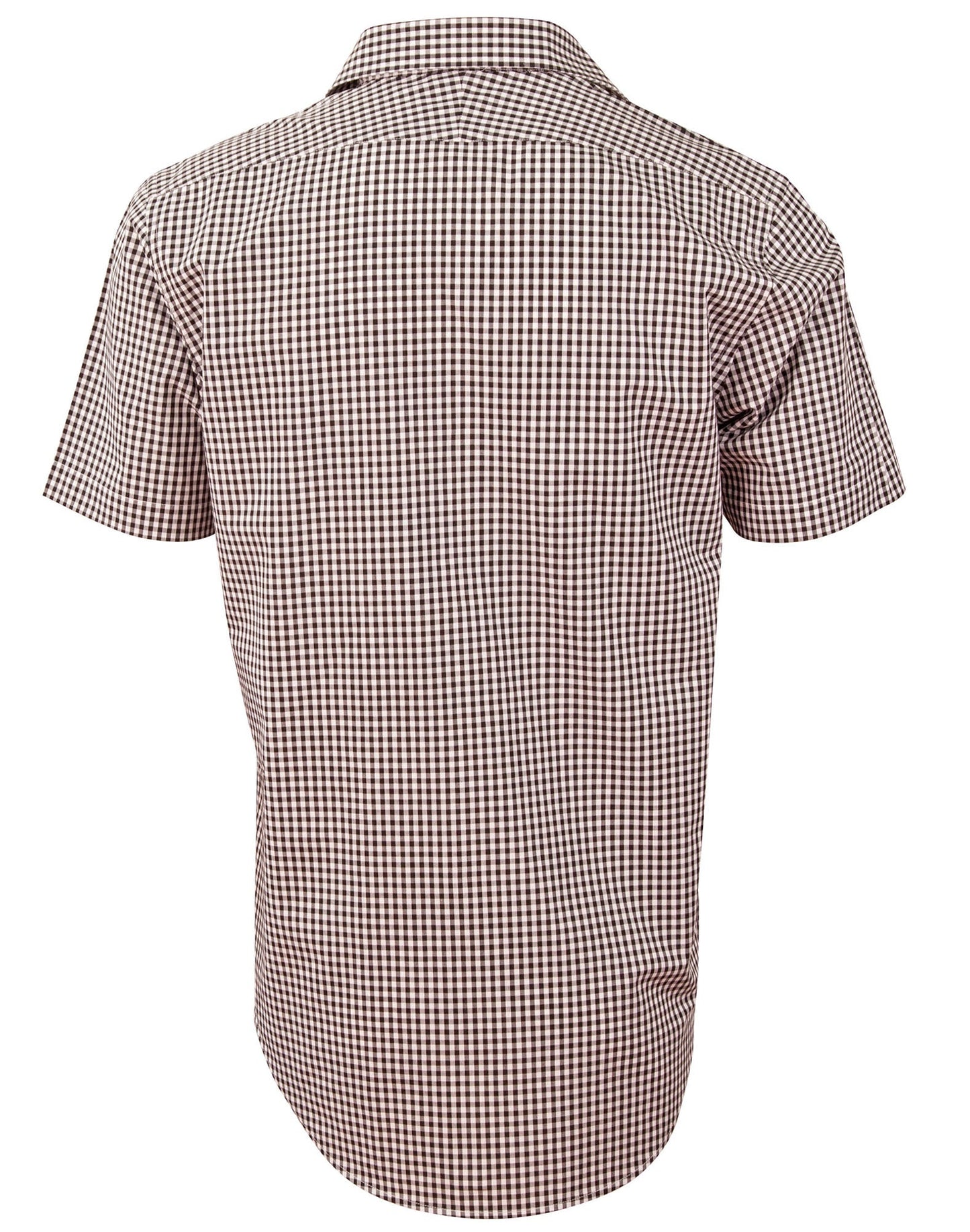 Mens Gingham Check Short Sleeve Shirt - M7330S