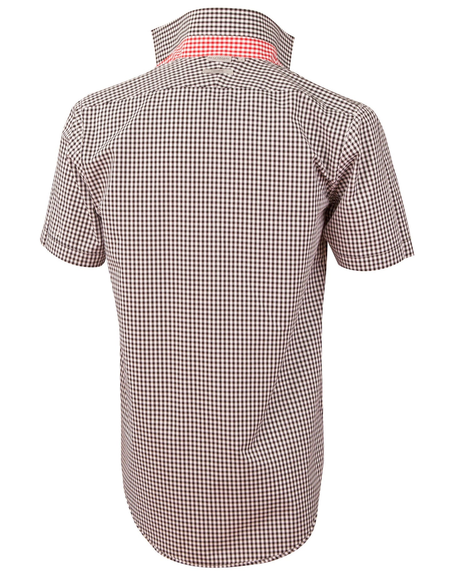 Mens Gingham Check Short Sleeve Shirt - M7330S