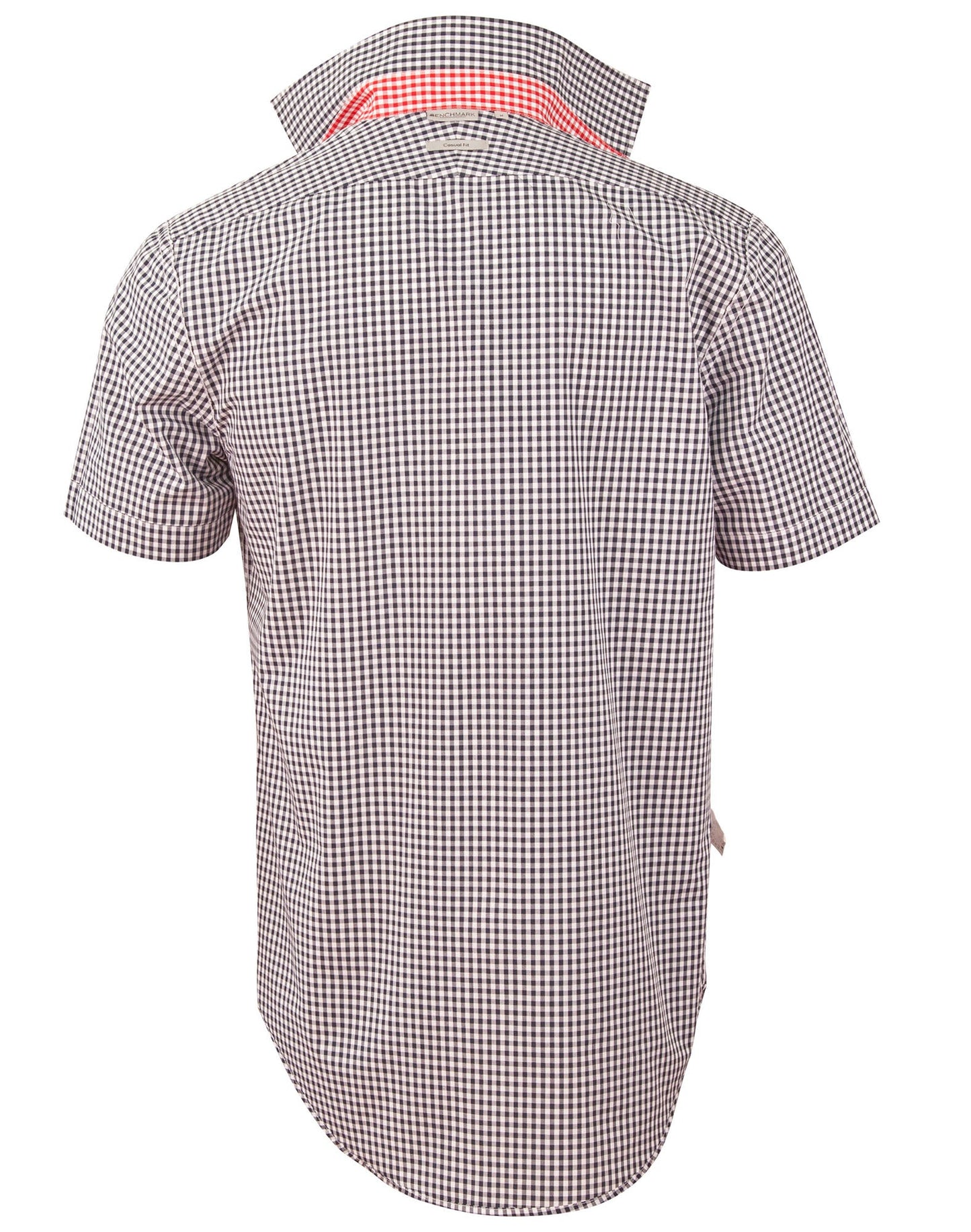 Mens Gingham Check Short Sleeve Shirt - M7330S