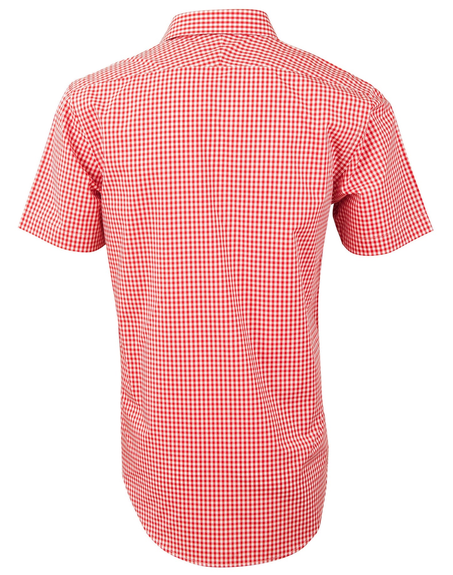 Mens Gingham Check Short Sleeve Shirt - M7330S