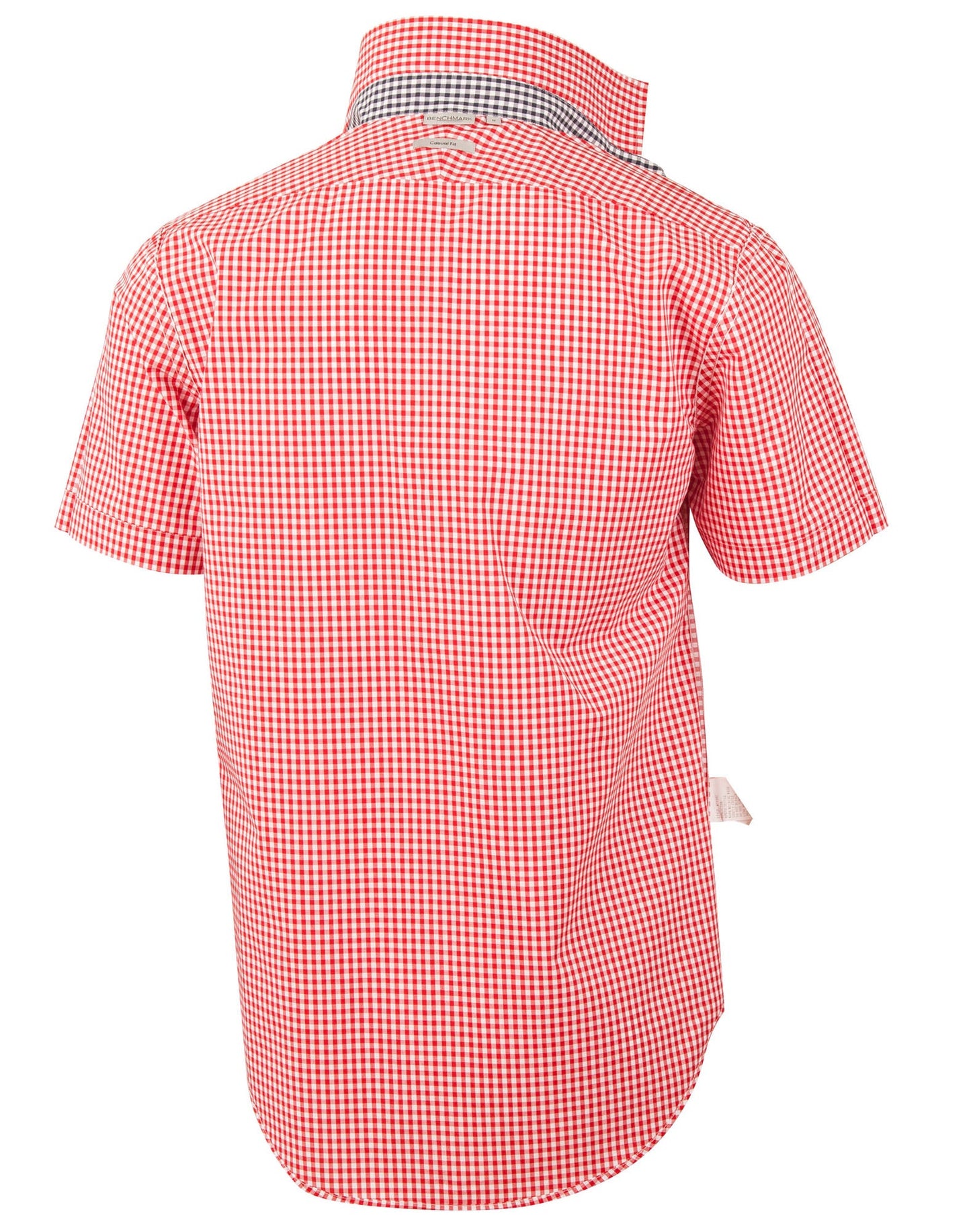 Mens Gingham Check Short Sleeve Shirt - M7330S