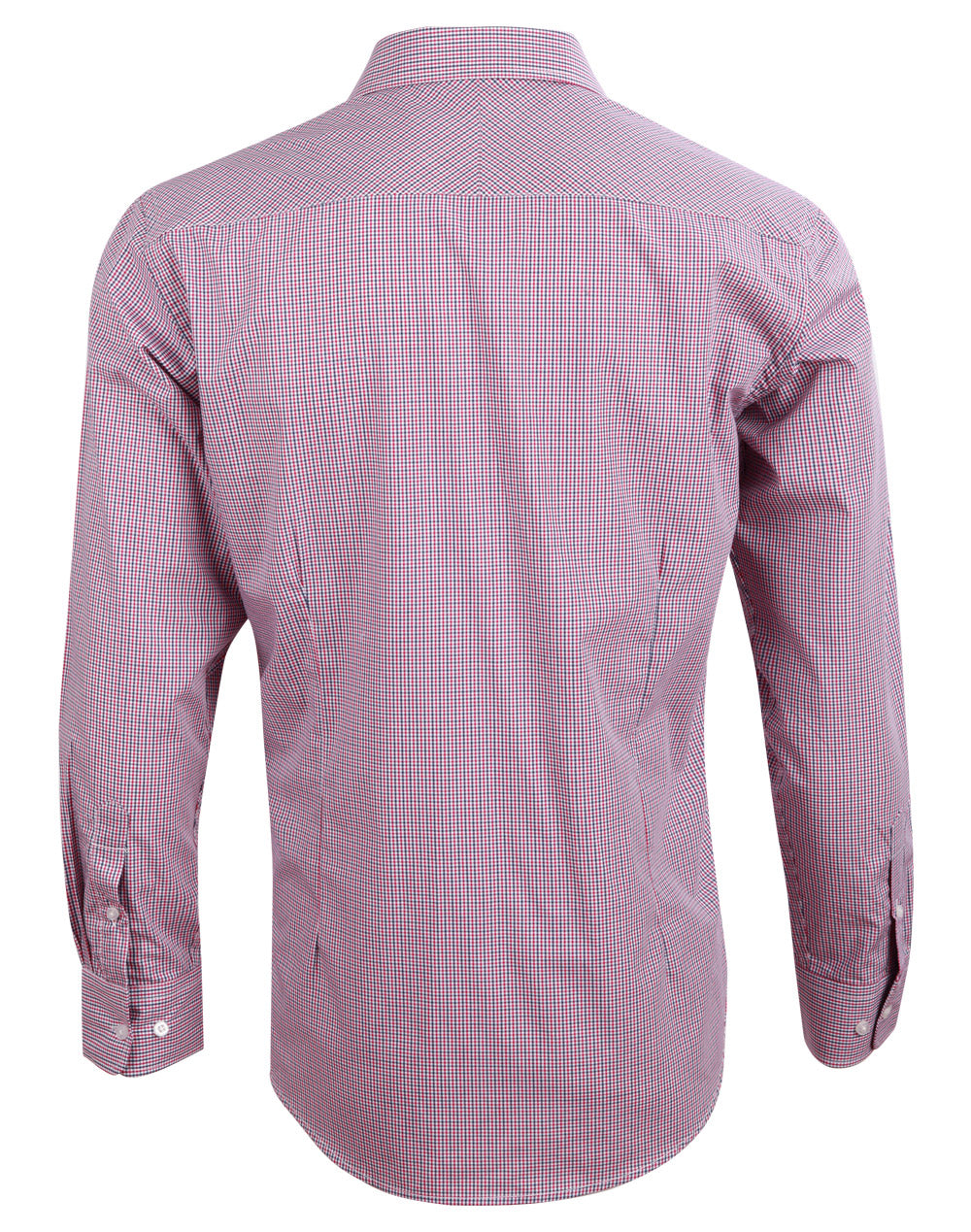 Mens Two Tone Mini Gingham Long Sleeve Shirt - M7340L