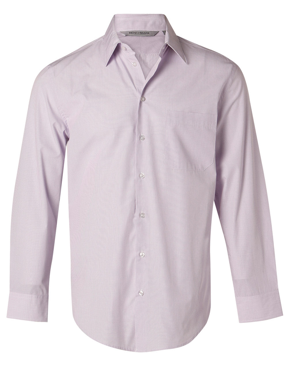 Mens Mini Check Long Sleeve Shirt - M7360L