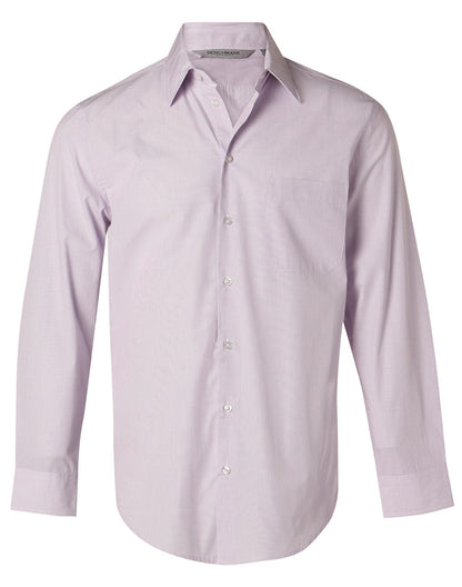 Mens Mini Check Long Sleeve Shirt - M7360L
