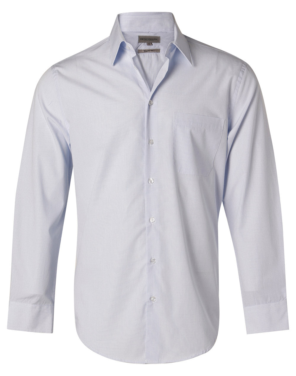 Mens Mini Check Long Sleeve Shirt - M7360L