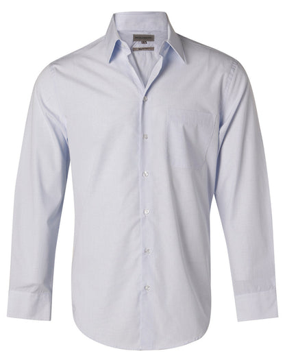 Mens Mini Check Long Sleeve Shirt - M7360L