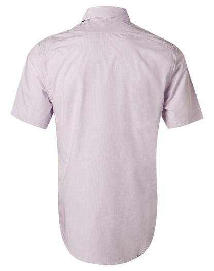 Mens Mini Check Short Sleeve Shirt - M7360S