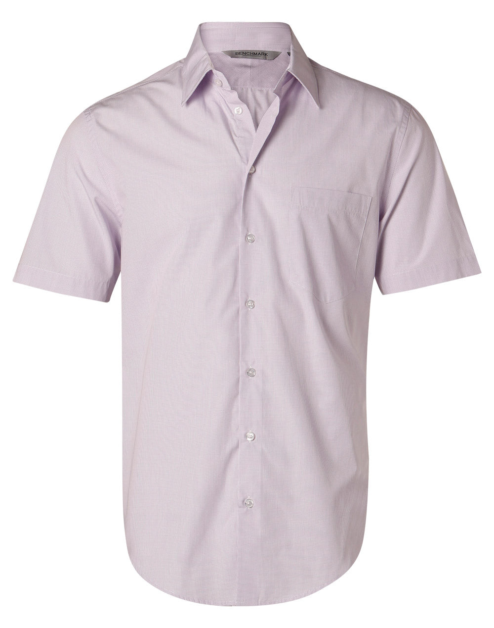 Mens Mini Check Short Sleeve Shirt - M7360S