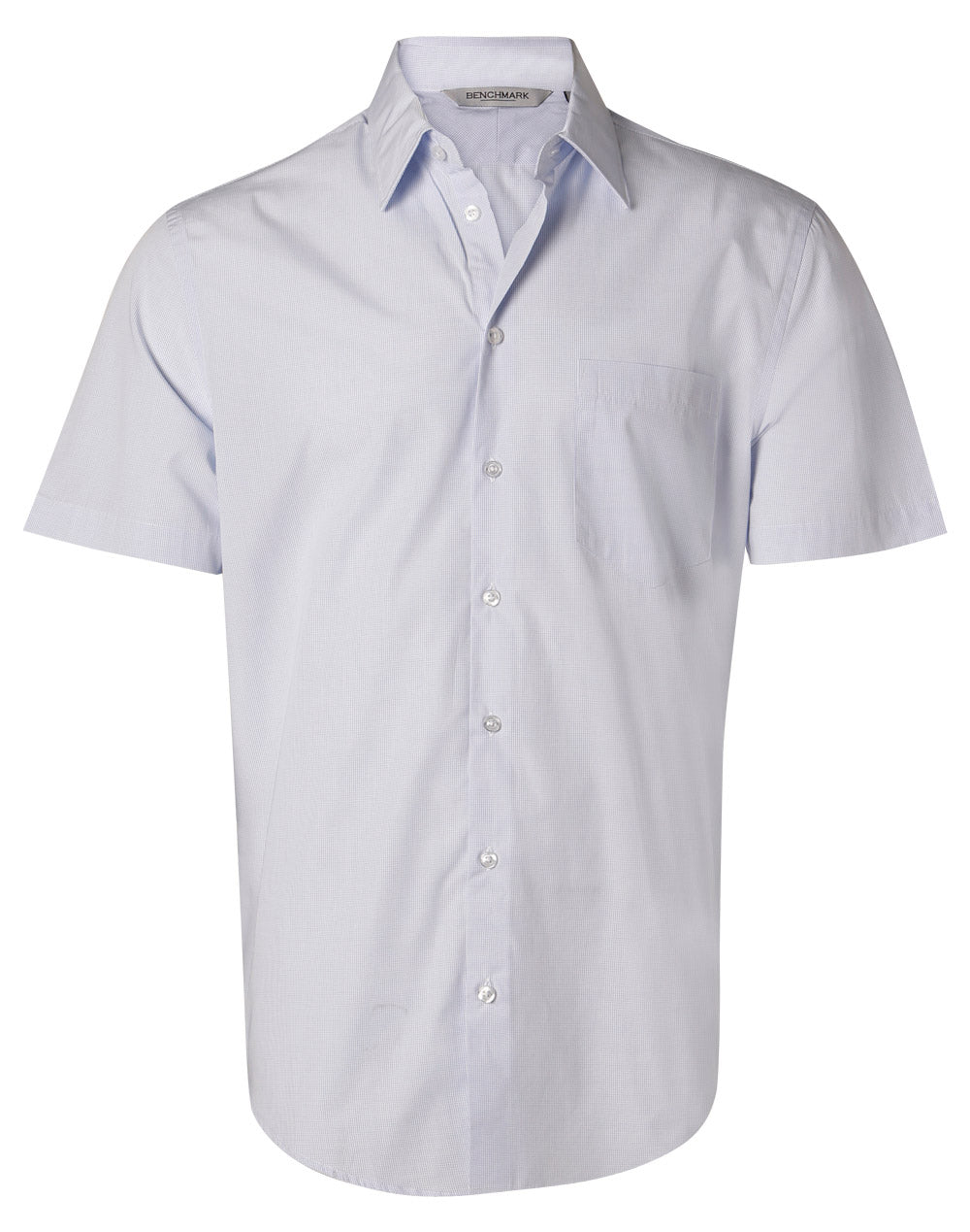 Mens Mini Check Short Sleeve Shirt - M7360S