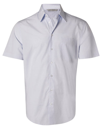 Mens Mini Check Short Sleeve Shirt - M7360S