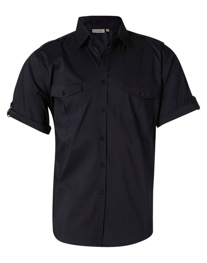 Mens Short Sleeve Military Shirt - M7911