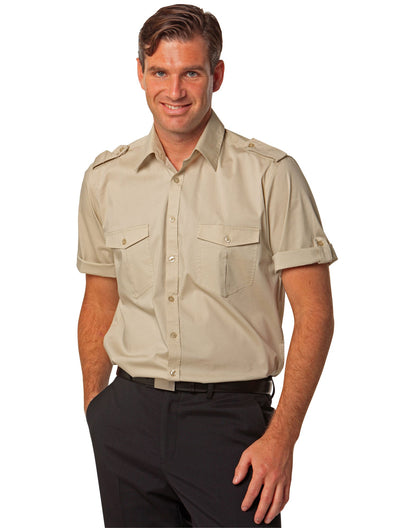 Mens Short Sleeve Military Shirt - M7911