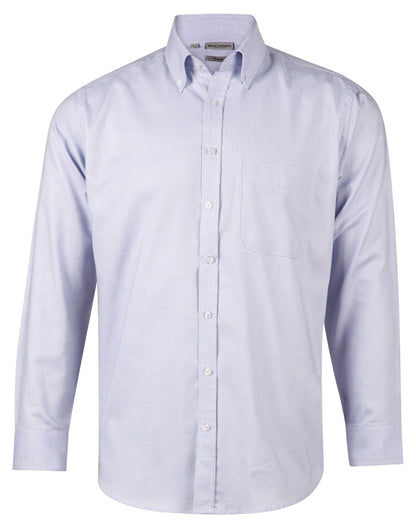Mens Dot Contrast Long Sleeve Shirt - M7922