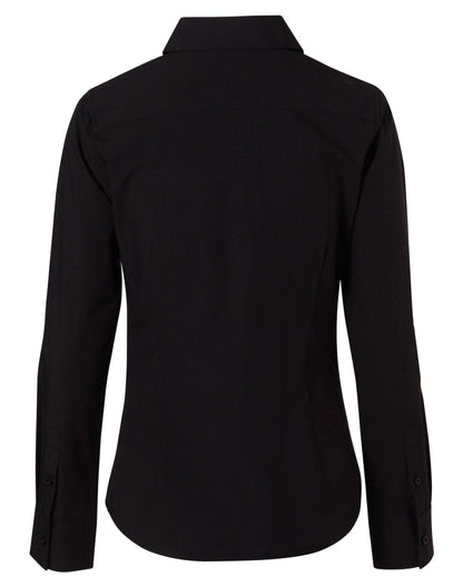 Ladies Cotton/Poly Stretch Long Sleeve Shirt - M8020L