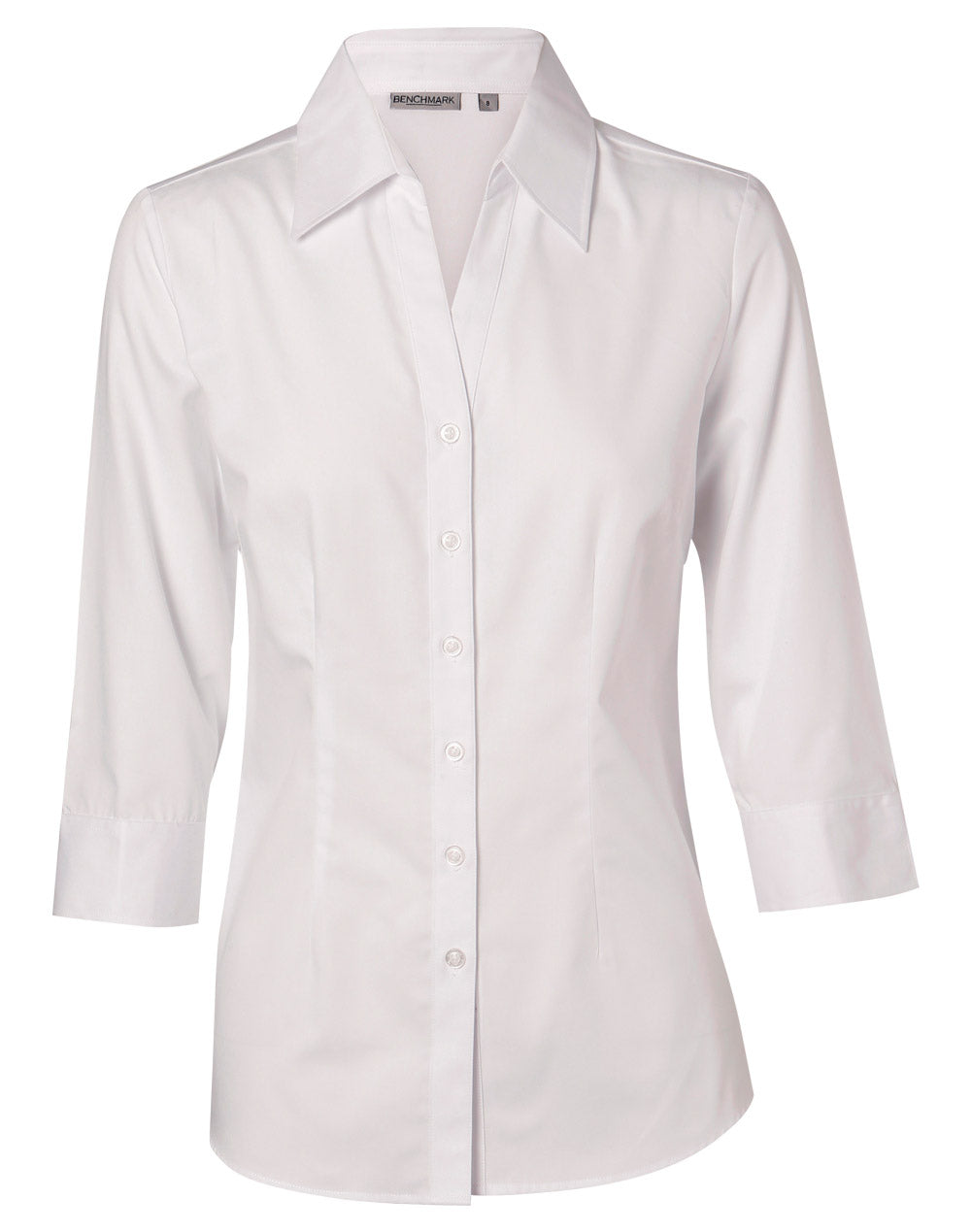 Ladies Cotton/Poly Stretch 3/4 Sleeve Shirt - M8020Q