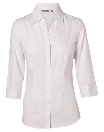 Ladies Cotton/Poly Stretch 3/4 Sleeve Shirt - M8020Q