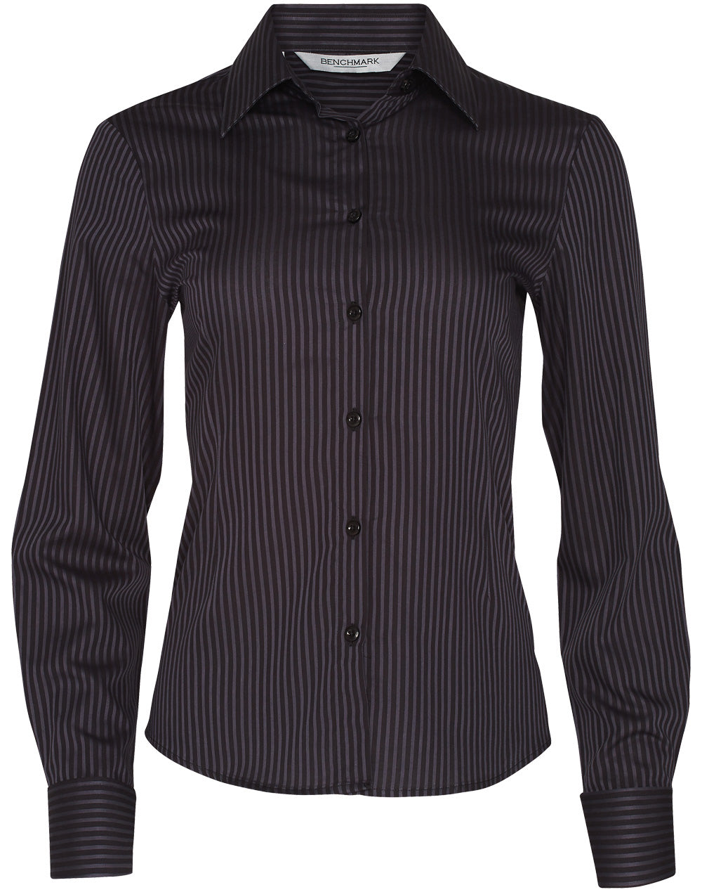 Ladies Dobby Stripe Long Sleeve Shirt - M8132