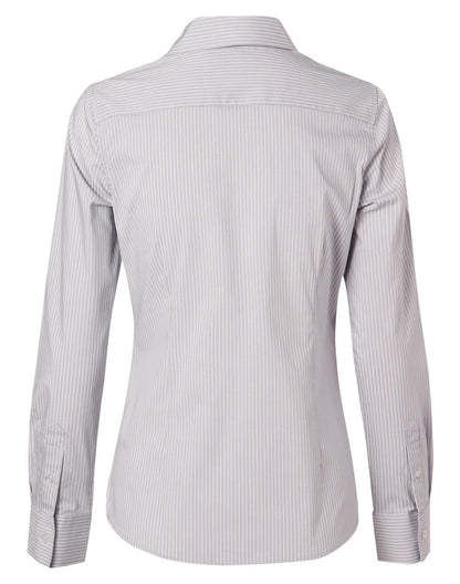 Ladies Ticking Stripe Long Sleeve Shirt - M8200L
