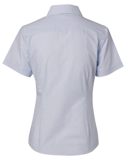 Ladies Fine Stripe Short Sleeve Shirt - M8211