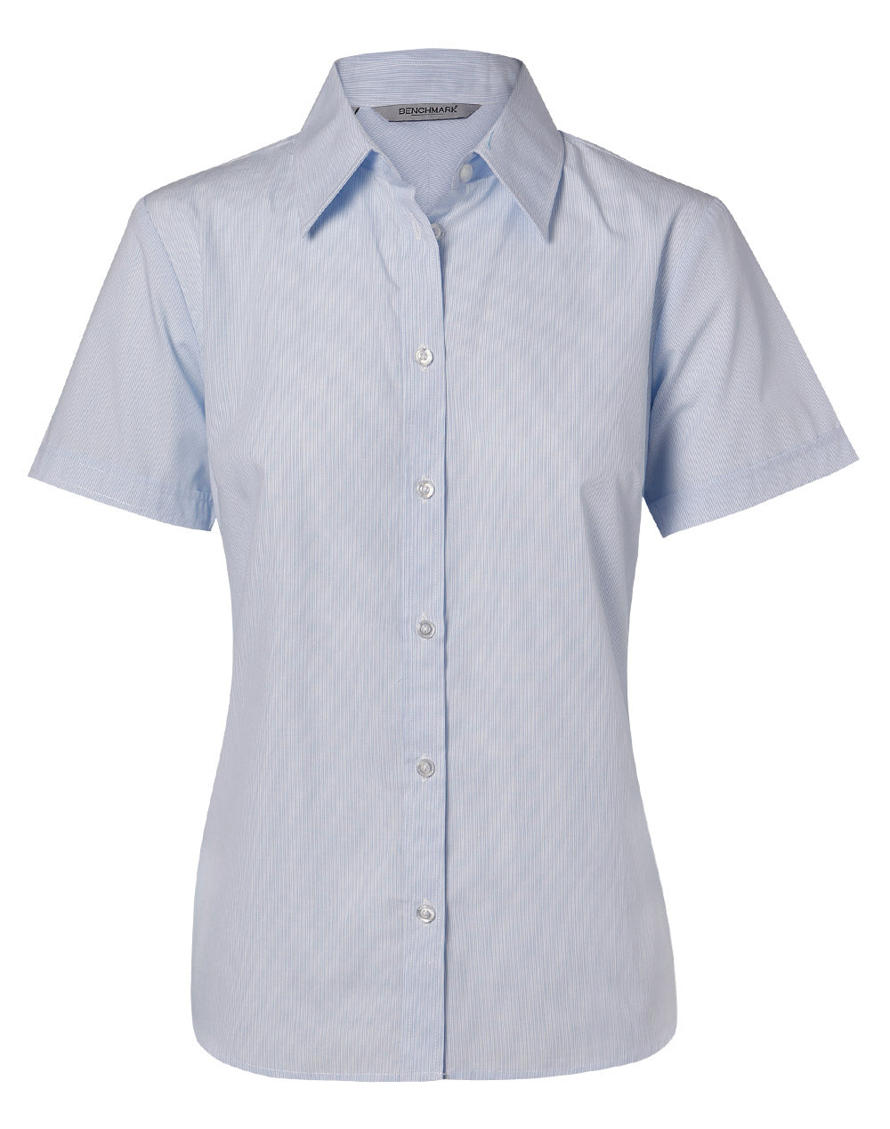 Ladies Fine Stripe Short Sleeve Shirt - M8211