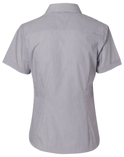 Ladies Fine Stripe Short Sleeve Shirt - M8211