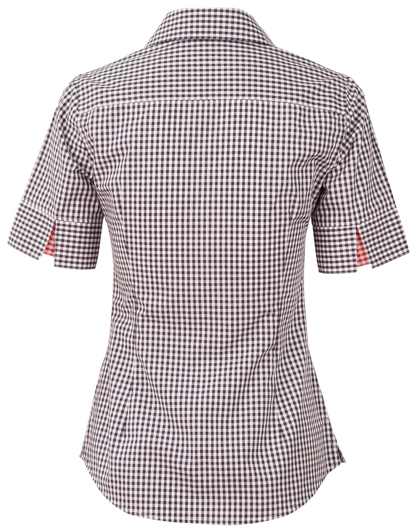 Ladies Gingham Check Short Sleeve Shirt - M8330S