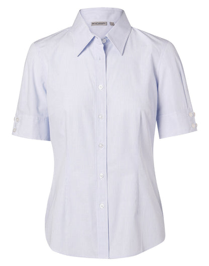 Ladies Mini Check Short Sleeve Shirt - M8360S