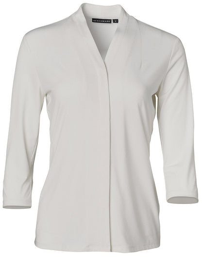 Ladies Isabel Stretch 3/4 Sleeve Knit Top - M8830