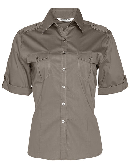 Ladies Short Sleeve Military Shirt - M8911