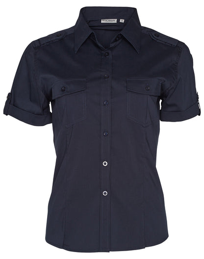Ladies Short Sleeve Military Shirt - M8911