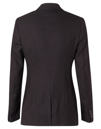 Ladies Poly/Viscose Stretch Two Buttons Mid Length Jacket - M9206