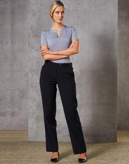 Ladies Wool Blend Stretch Slim Leg Flexi Waist Pants - M9400